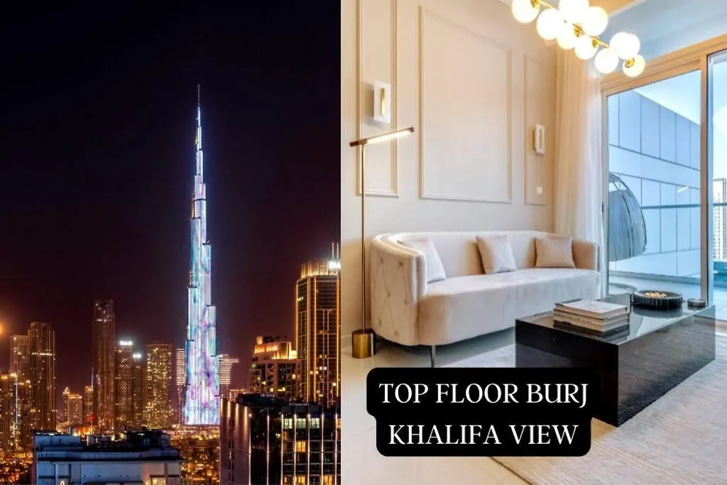 דובאי Luxury Top Floor Apt With Full Burj Khalifa View 0*,